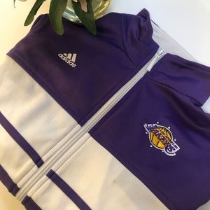Purple Lakers Adidas Zip Up